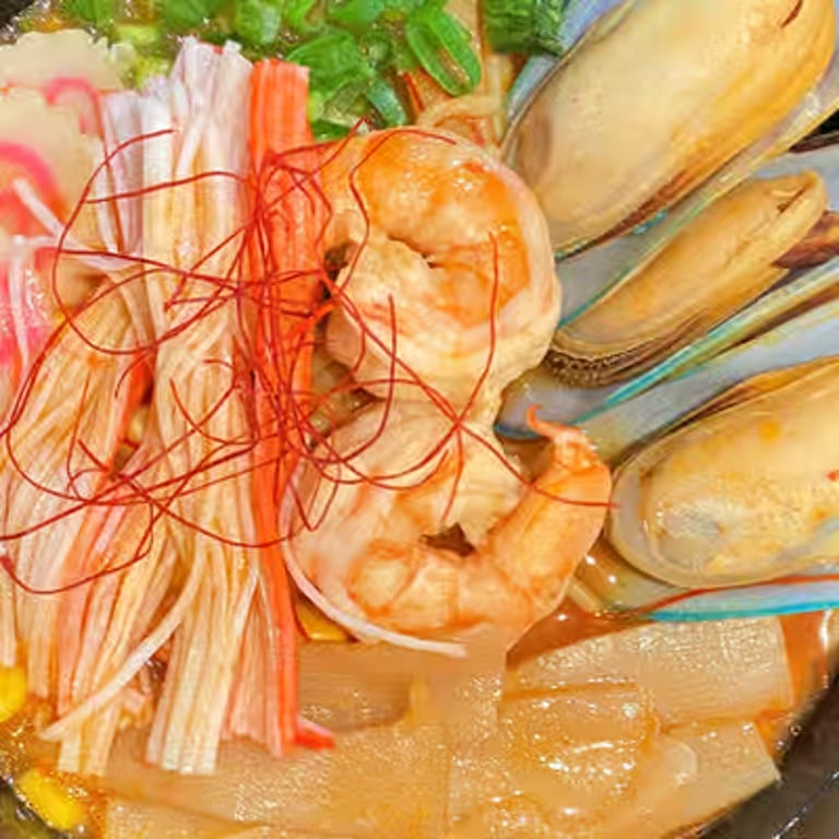 Savor our seafood ramen