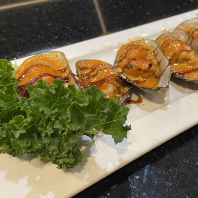 Baked Green Mussels (Little Spicy).